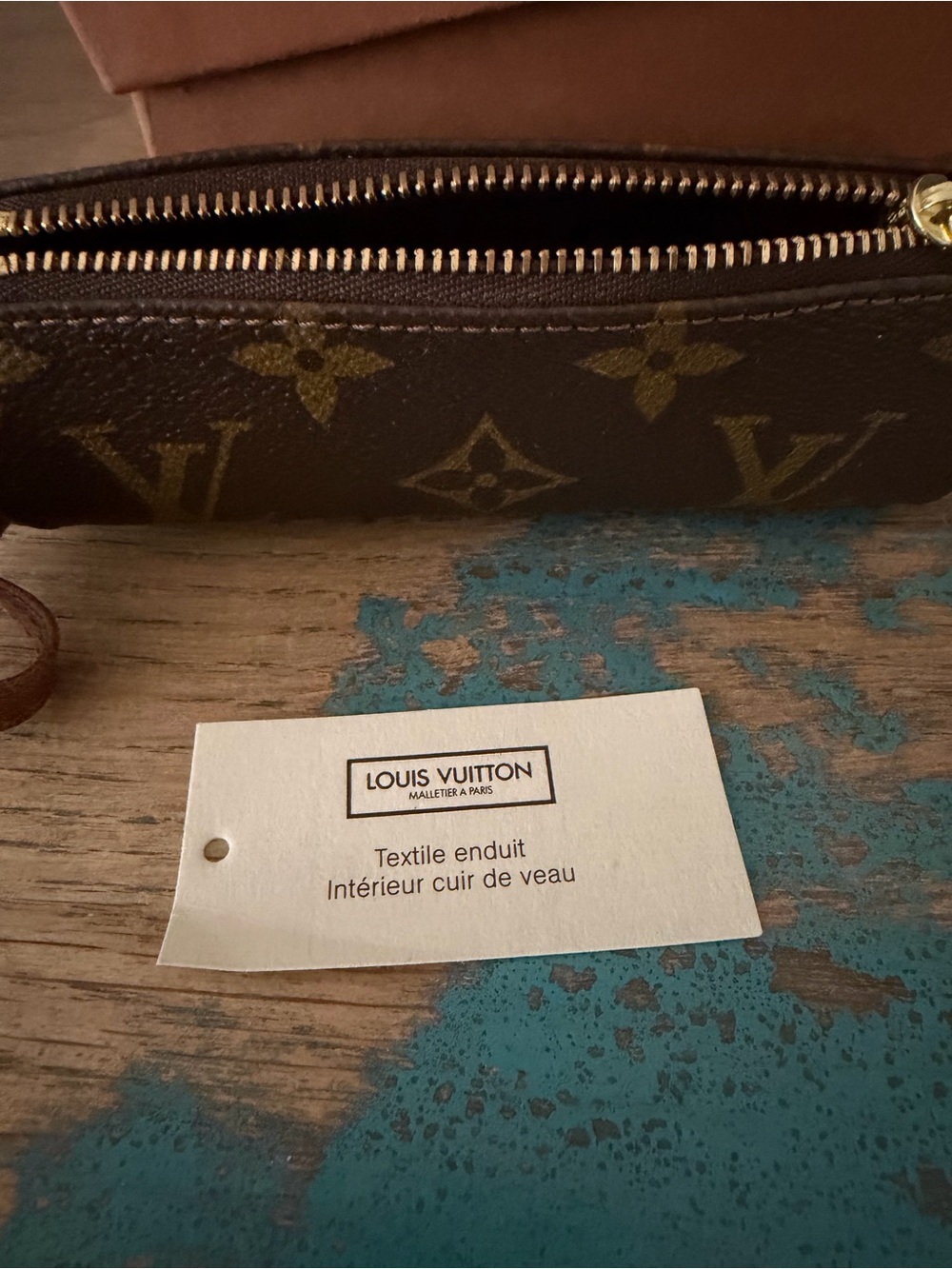 Louis Vuitton Monogram Zip Pouch in Brown and Gold - Picture 5 of 5